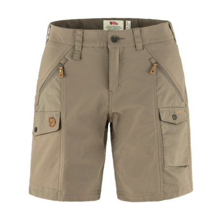 Fjällräven Nikke Shorts Dame Curved Suede Brown