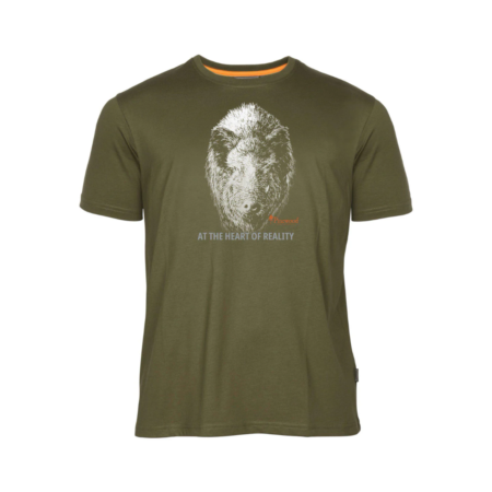 Pinewood T-shirt Wild Boar i Olive
