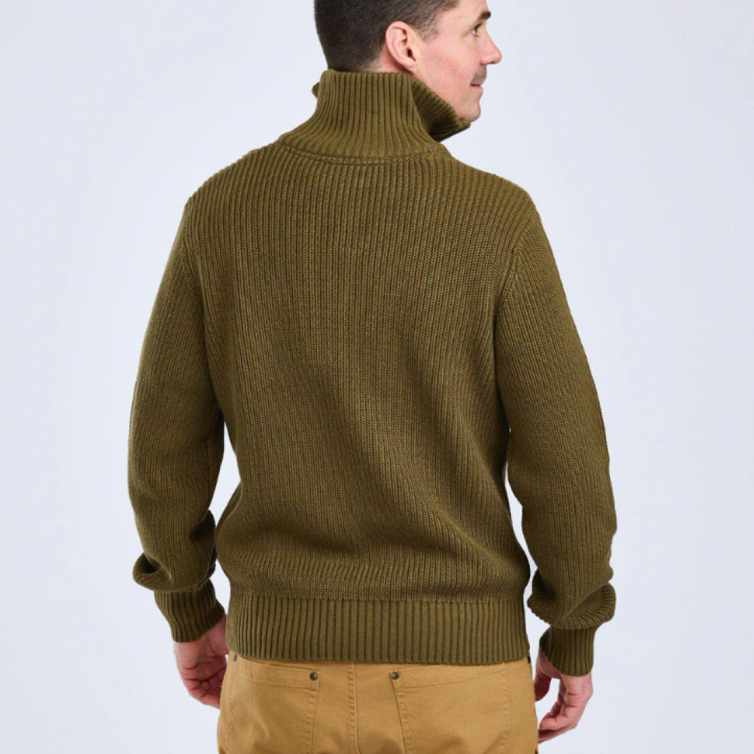 Pinewood Philip Sweater i Olive_03