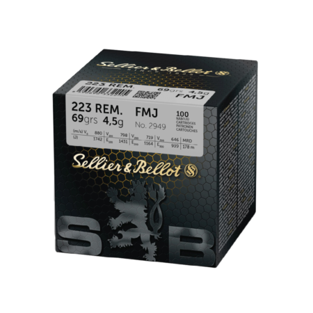 Sellier & Bellot FMJ 223. 4,5g. 69gr. 100 stk.