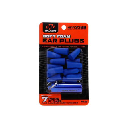 Walkers Ørepropper Blå - 7 par inkl. rør