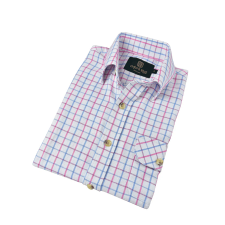 Oxford Blue Børneskjorte - Pink/Blå