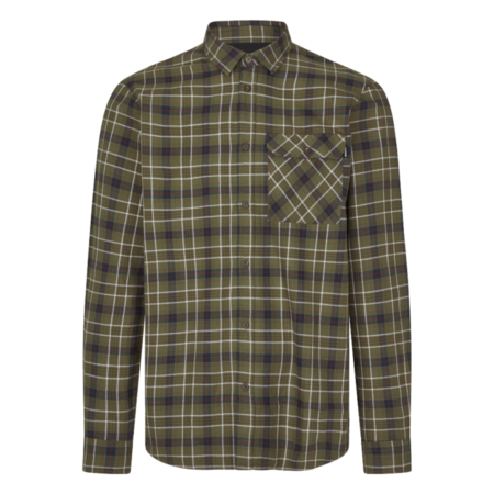 Seeland Glen Flannel Skjorte i Grape Leaf/Dark Navy