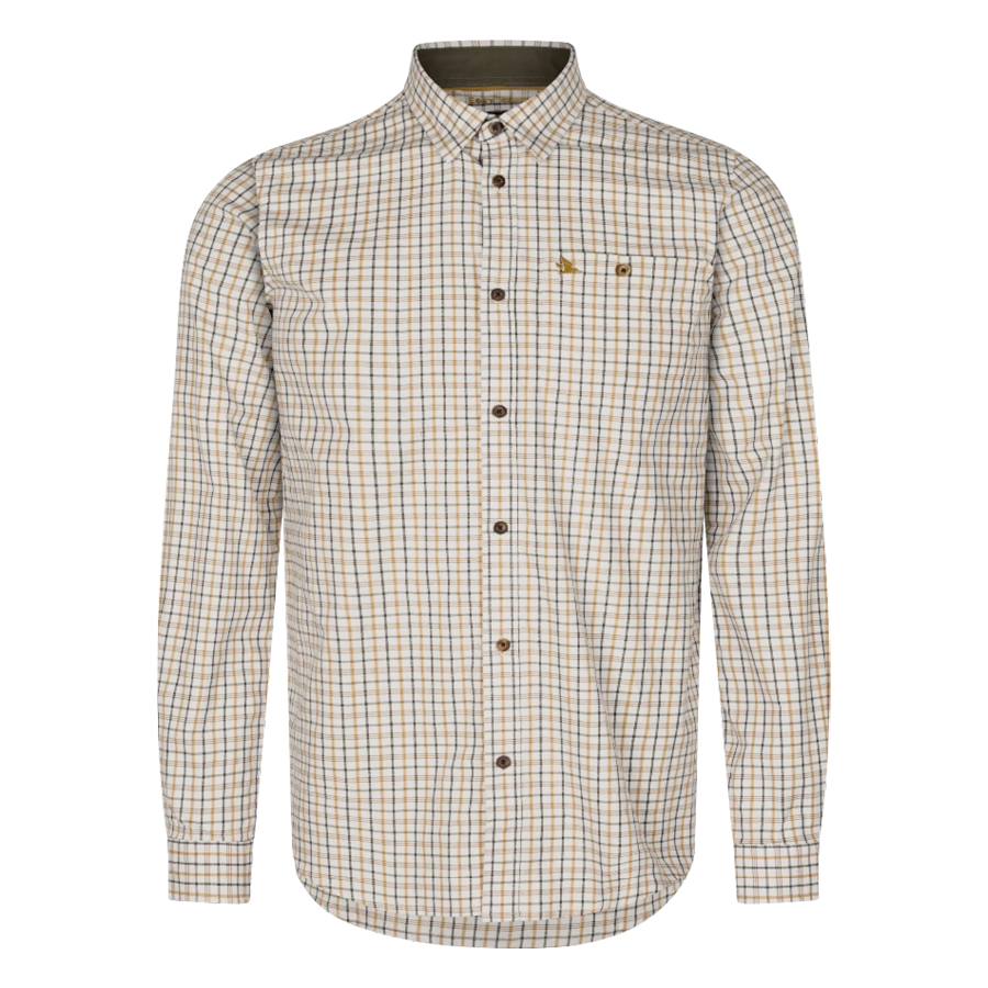 Seeland Oxford Shooting Skjorte i Classic Blue Brown-front