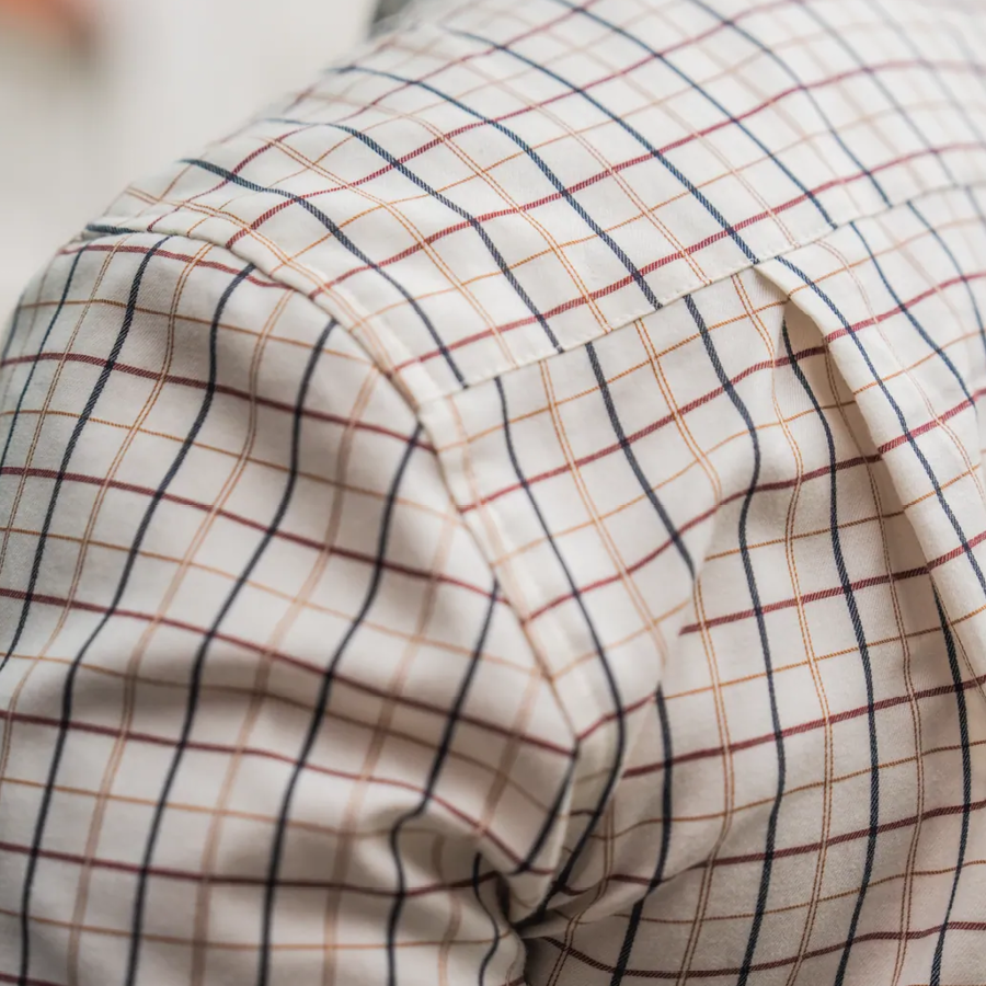 Seeland Oxford Shooting Skjorte i Classic Blue Merlot Check