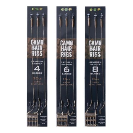 ESP Camo Hair Rigs Forfang - 3 stk.