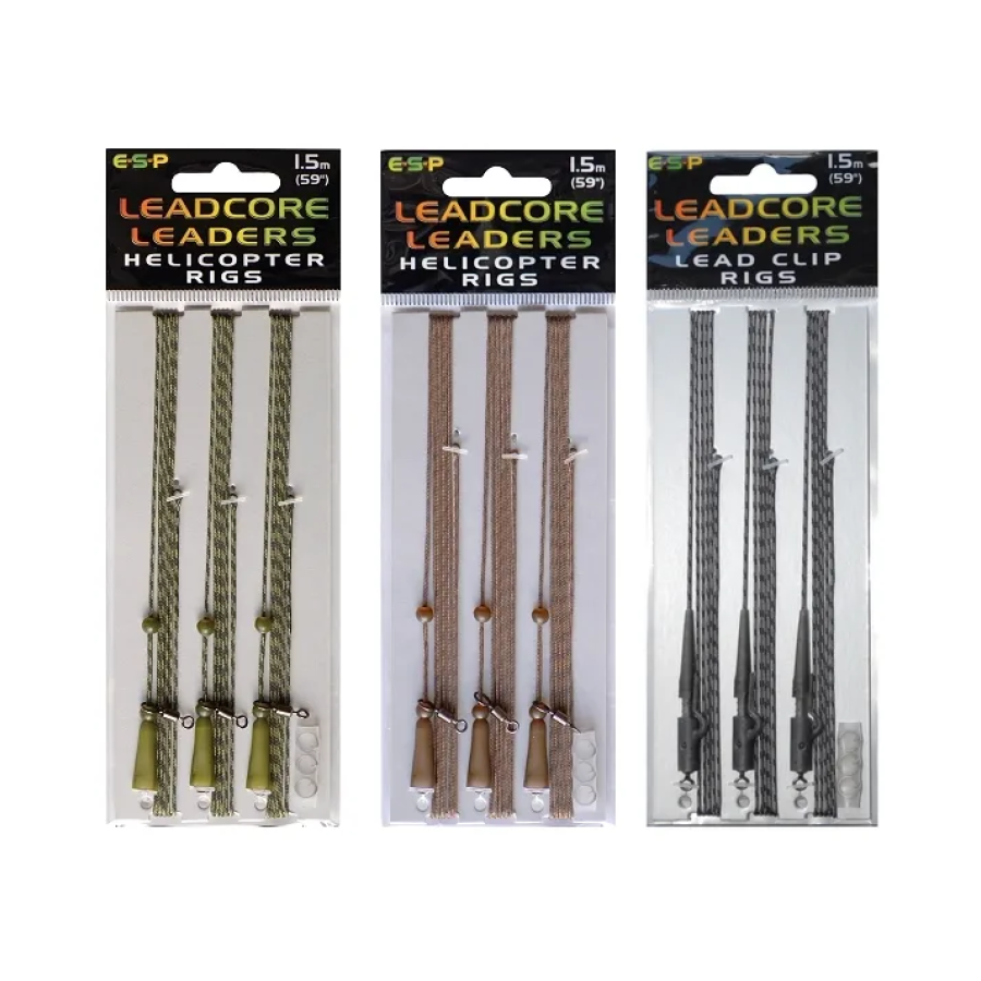 ESP Leadcore Leaders Lead Clips Rigs – 3 stk.