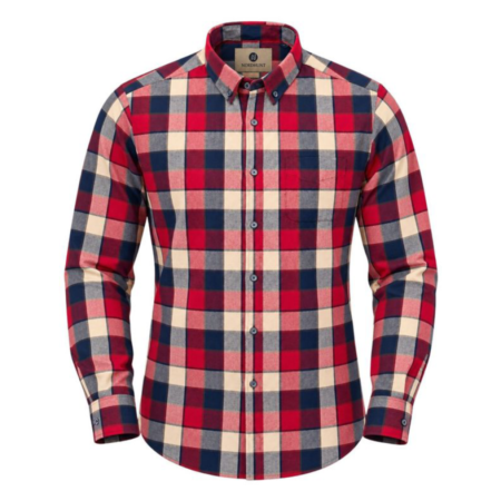 Nordhunt Lakota Flannelskjorte i Rød/Navy