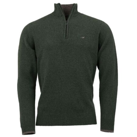 Laksen Brompton Zip Neck Loden